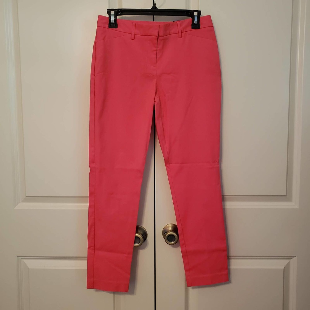 Mario Serrani Pants Coral Cropped Slim Fit New Size 4